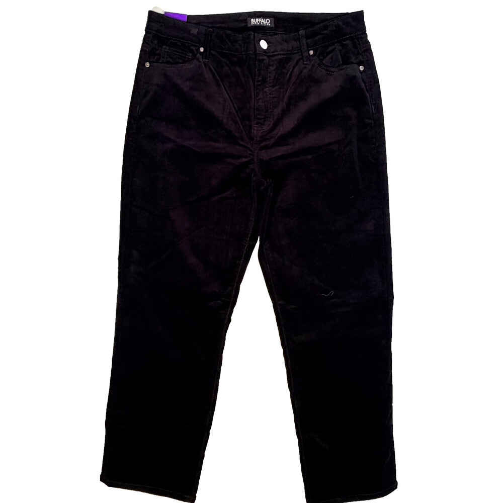 Buffalo Black Microcorduroy Pants Boot Cut Stretch Women's Size 14 New NWT